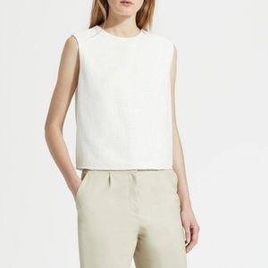 Theory Tweed Cropped Sleeveless Shell
